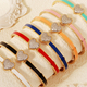 stainless Steel Oil-Drop Heart Open Bangle Bracelet