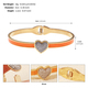 stainless Steel Oil-Drop Heart Open Bangle Bracelet