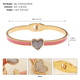stainless Steel Oil-Drop Heart Open Bangle Bracelet