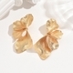 minimalist Flower Earrings Multi-Layer Alloy Studs