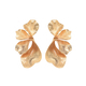 minimalist Flower Earrings Multi-Layer Alloy Studs