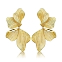 minimalist Flower Earrings Multi-Layer Alloy Studs