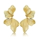 minimalist Flower Earrings Multi-Layer Alloy Studs
