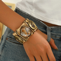 light Luxury European Style Women's Bracelet With Inlaid Gemstone Design