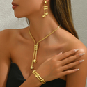 european American Style Geometric Tassel Jewelry Set