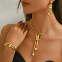european American Style Geometric Tassel Jewelry Set