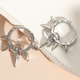 korean Style Metal Thorn Stud Earrings With Zircon Inlay
