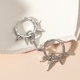 korean Style Metal Thorn Stud Earrings With Zircon Inlay