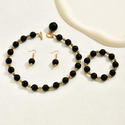 pearl Mother-Of-Pearl Earrings Necklace Bracelet Set For Women
