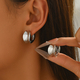 geometric Irregular Gemstone Inlay Women's Earrings