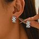 geometric Irregular Gemstone Inlay Women's Earrings