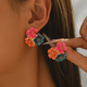 geometric Irregular Gemstone Inlay Women's Earrings