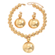 european American Fashion Women's Jewelry Set Metal Bead Necklace Pendant Earrings