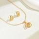geometric Metal Ring Wrap Necklace Set For Women