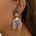 cartoon Character Stud Earrings | Personalized Indian Doll Design