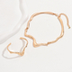 liquid Lava Metal Twisted Collar Necklace Bracelet Set
