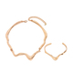 liquid Lava Metal Twisted Collar Necklace Bracelet Set
