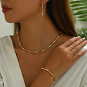 teardrop Design Women's Necklace Earrings Bracelet Jewelry Set
