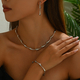 teardrop Design Women's Necklace Earrings Bracelet Jewelry Set