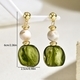 geometric Retro Woven Gemstone Stud Earrings