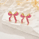 bow Epoxy Design Stud Earrings For Women