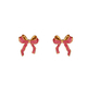 bow Epoxy Design Stud Earrings For Women