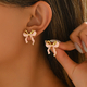 bow Epoxy Design Stud Earrings For Women
