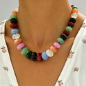 geometric Colorful Handmade Beaded Necklace