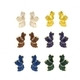 japanese Korean Style Clover Petal Enamel Drop Earrings For Women