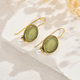 geometric Inlaid Emerald Earrings For Women