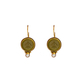 geometric Inlaid Emerald Earrings For Women