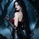 black vintage Pu Leather Corset Waist Trainer For Women