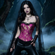red lace Corset Waist Trainer Bustier Top For Women