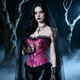red lace Corset Waist Trainer Bustier Top For Women
