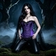 purple lace Corset Waist Trainer With Bustier Fishbone Detail
