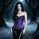 purple lace Corset Waist Trainer With Bustier Fishbone Detail