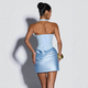 lace-Up Sequin Beaded Halter Bodycon Dress