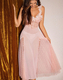 3D Floral Mesh Sheer Spaghetti Strap Long Nightdress