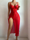 lace Hollow Out Mesh See-Through Bodysuit Sleepwear Set