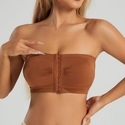 plus-Size Wireless Front-Closure Push-Up Bandeau Bra