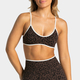 leopard Print Sports Bra Thin Straps Quick-Dry Yoga Wear