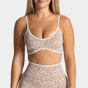 leopard Print Sports Bra Thin Straps Quick-Dry Yoga Wear