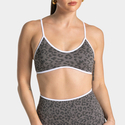 leopard Print Sports Bra Thin Straps Quick-Dry Yoga Wear