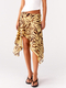 high Waist Irregular Hem Vacation Skirt