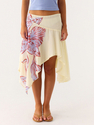 high Waist Irregular Hem Vacation Skirt