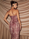 lace Strapless Bodycon Long Evening Dress