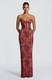 lace Strapless Bodycon Long Evening Dress