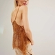 sheer Open Back Rhinestone Cami Beach Vest