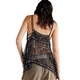 sheer Open Back Rhinestone Cami Beach Vest