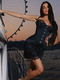 lace Cami Corset Bodycon Mini Skirt Two-Piece Set